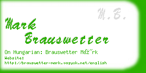 mark brauswetter business card